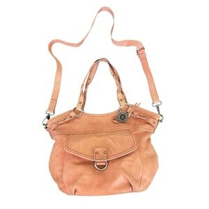 The Sak Vintage Leather Hodo Bag. Tan Detachable Shoulder Strap, Tan 12x9x5